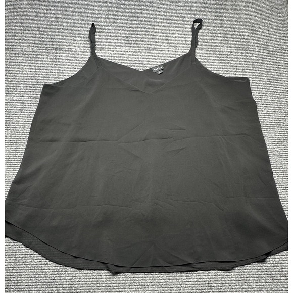 Torrid Cami Tank Top Womens 4 Black Double Layer Lined V Neck Sleeveless Flowy - Picture 1 of 10